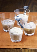 Baileys mousse in four glasses