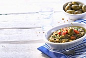 Melitzanosalata (Aubergine puree with olives, Greece)