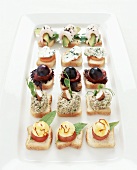 Assorted toast appetisers