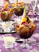 Exotic fruit salad with coconut