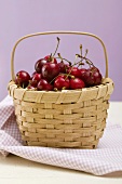 Cherries in a basket