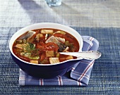 Summery fish stew with peppers