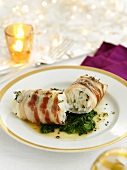 Fish wrapped in bacon (for Christmas)