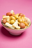 Nibbles from Japan in small white bowl
