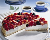 Mixed berry quark cake