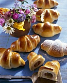 Croissants with rhubarb filling