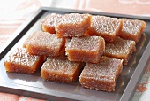 Squares of quince jelly