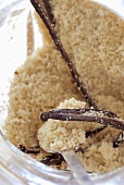 Brown vanilla sugar (close-up)