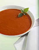 Tomato sauce in white bowl