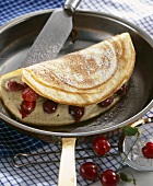 Pancake with sour cherries