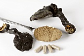 Reishi mushroom (Ganoderma lucidum), powder & tablets