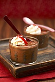Chilli chocolate mousse in two glasses