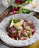 Radish salad with chive vinaigrette