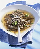 Bavarian liver spaetzle soup (soup with liver noodles)