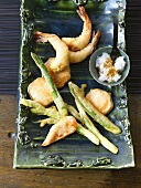 Shrimp tempura with dip