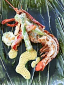 Grilled lobster with curry sauce