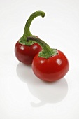 Two cherry peppers