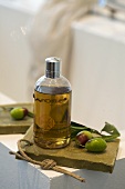 Olive soap, bath additive and fresh olives