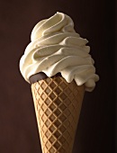 Soft ice cream in cone