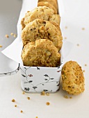 Peanut cookies in biscuit tin