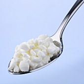 A spoonful of cottage cheese