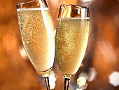 Two glasses of sparkling wine