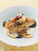Guinea fowl breast on colonial sauce