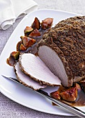 Roast pork with fig sauce