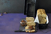 Nut bread with spreads