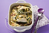 Summer vegetable and fish bake