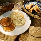 Kataif (Small sweet yeasted pancakes from the Middle East)