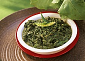 Karam sag (Spinach dish from Kashmir)