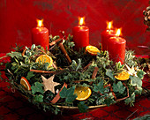 Advent wreath with spices