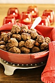 Köttbullar (Swedish meatballs) with cinnamon sticks