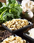 Pine nuts in a dish