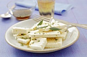 Feta cheese with rosemary and honey