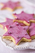 Star biscuits with dragees