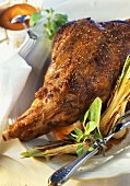 Roast leg of lamb