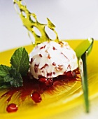 Mascarpone cream with pomegranate