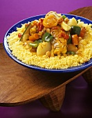 Couscous with chicken, apricots and vegetables