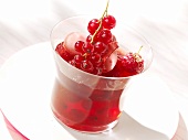Jelly with red berries