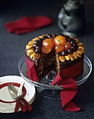 Christmas cake with candied fruit and nuts (UK)