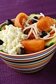 Vegetable salad with sheep's cheese