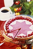 Raspberry tart for Christmas