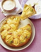 Apple cake with dried apricots