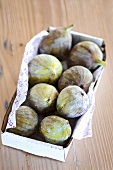 Fresh figs in cardboard box