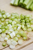 Spring onions, cut into rings