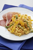 Piperade (Basque pepper omelette) with ham