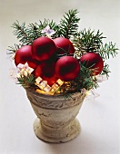 Christmas arrangement with Christmas baubles