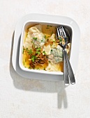 Clear broth with pasta parcels